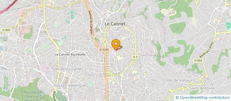 localisation de l'entreprise LES JARDINS D'EDEN à LE CANNET