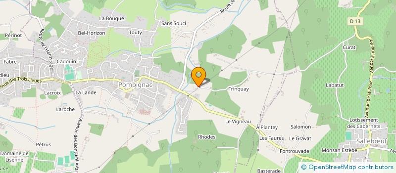 localisation de l'entreprise LES JARDINS D'ELOAN  POMPIGNAC