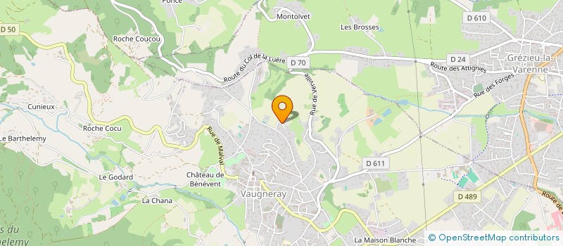 localisation de l'entreprise LES JARDINS D'EMILIE à VAUGNERAY