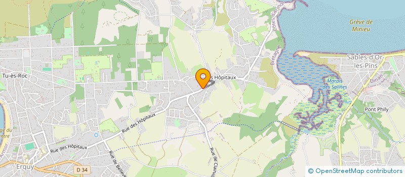 localisation de l'entreprise LES JARDINS D'ERQUY  ERQUY