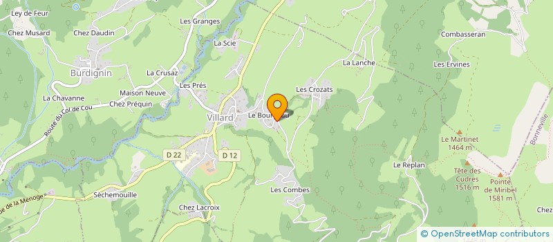 localisation de l'entreprise LES JARDINS D'EULALIE  VILLARD