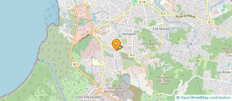 localisation de l'entreprise LES JARDINS D EVELYSE  CAYENNE