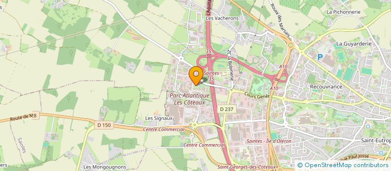 localisation de l'entreprise LES JARDINS D'HIVER à SAINT-GEORGES-DES-COTEAUX