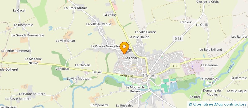 localisation de l'entreprise LES JARDINS D'IFFENDIC  IFFENDIC