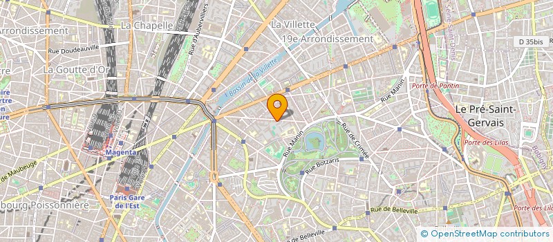 localisation de l'entreprise LES JARDINS D'IMAN à PARIS