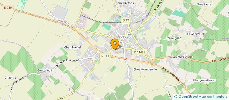 localisation de l'entreprise LES JARDINS D'IROISE DE COZES  COZES