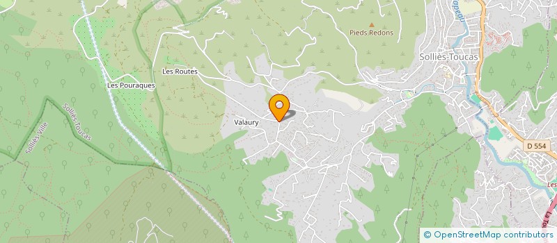 localisation de l'entreprise LES JARDINS D'OLIVI à SOLLIES-TOUCAS