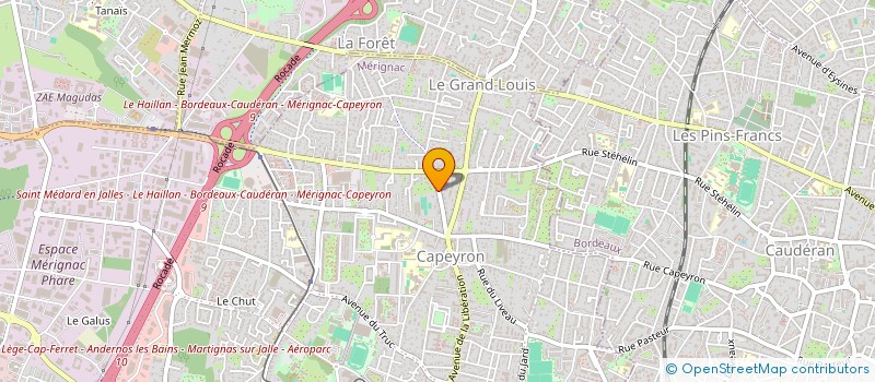 localisation de l'entreprise LES JARDINS D OLYMPE à MERIGNAC