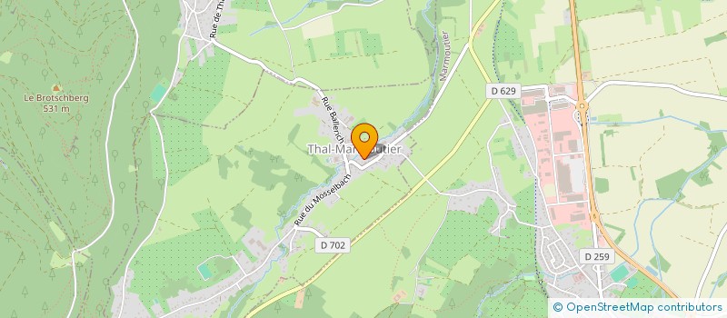 localisation de l'entreprise LES JARDINS D'OPHELIE  THAL-MARMOUTIER