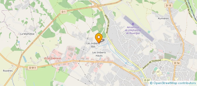 localisation de l'entreprise LES JARDINS D'YVELYNE à VILLEFRANCHE-DE-ROUERGUE