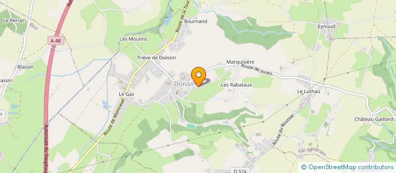 localisation de l'entreprise LES JARDINS DAUPHINOIS  DOISSIN