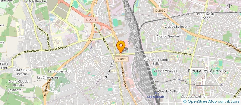 localisation de l'entreprise LES JARDINS DE BLERE à FLEURY-LES-AUBRAIS
