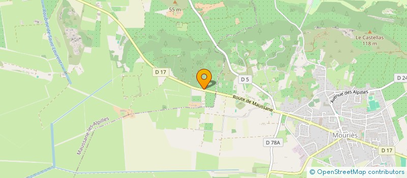 localisation de l'entreprise LES JARDINS DE BORIS  MAUSSANE-LES-ALPILLES