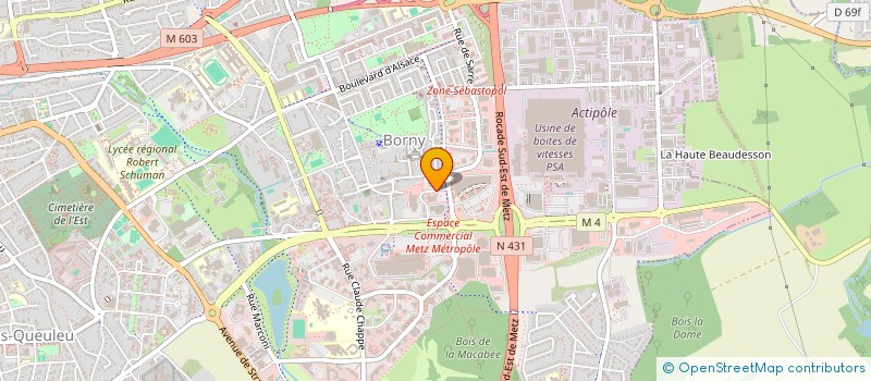 localisation de l'entreprise LES JARDINS DE BORNY  METZ