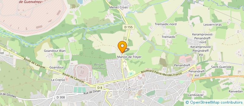 localisation de l'entreprise LES JARDINS DE BRETAGNE  CROZON