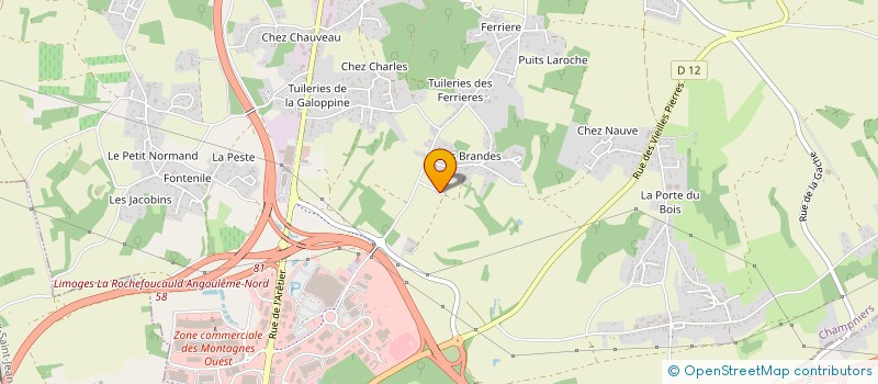 localisation de l'entreprise LES JARDINS DE CELINE à CHAMPNIERS