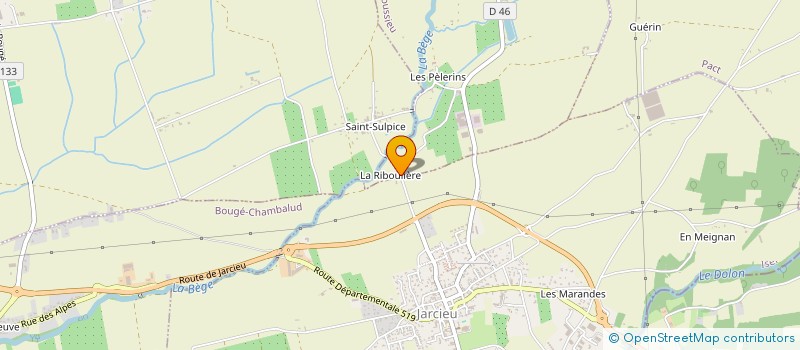 localisation de l'entreprise LES JARDINS DE CESAR  BELLEGARDE-POUSSIEU