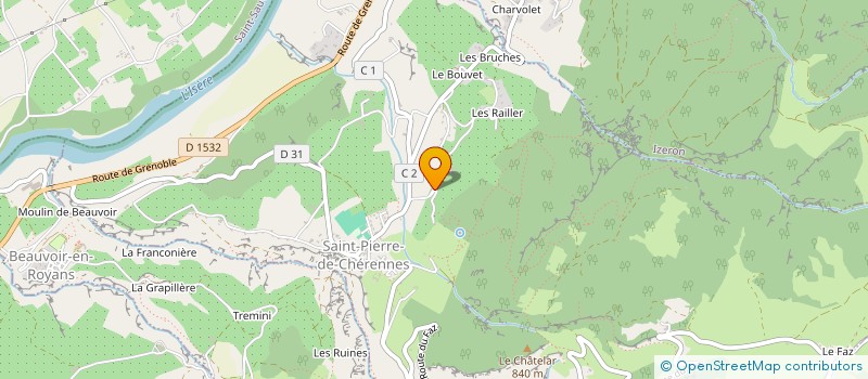 localisation de l'entreprise LES JARDINS DE CHERENNES  SAINT-PIERRE-DE-CHERENNES