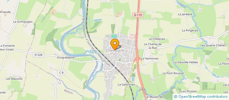 localisation de l'entreprise LES JARDINS DE CHEVAIGNE  CHEVAIGNE