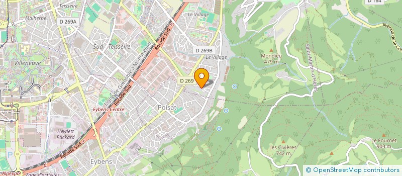 localisation de l'entreprise LES JARDINS DE CLARA  SAINT-MARTIN-D'HERES