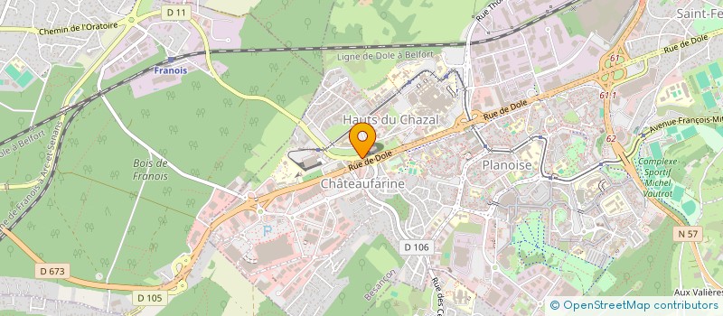 localisation de l'entreprise LES JARDINS DE COURBET  BESANCON