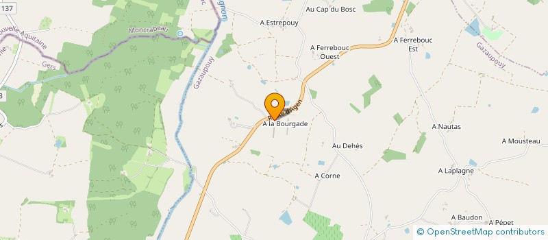 localisation de l'entreprise LES JARDINS DE COURSIANA à LA ROMIEU