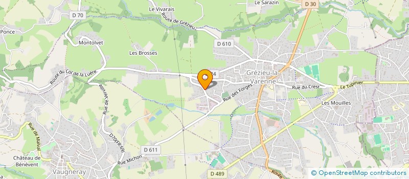 localisation de l'entreprise LES JARDINS DE CRAPONNE à GREZIEU-LA-VARENNE