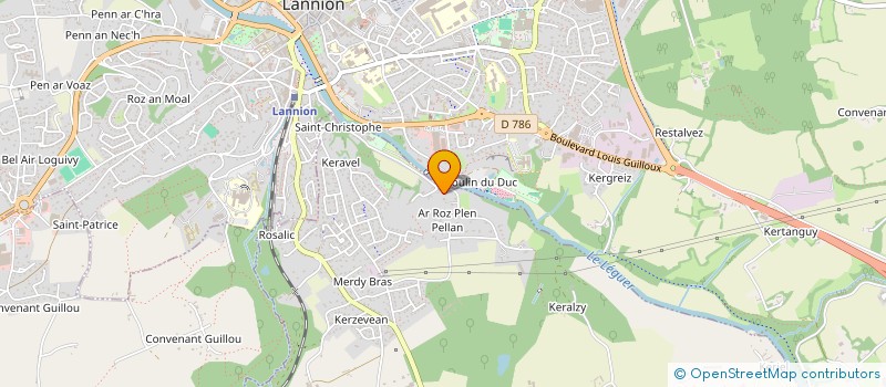 localisation de l'entreprise LES JARDINS DE CROAS MIN  PLOUBEZRE