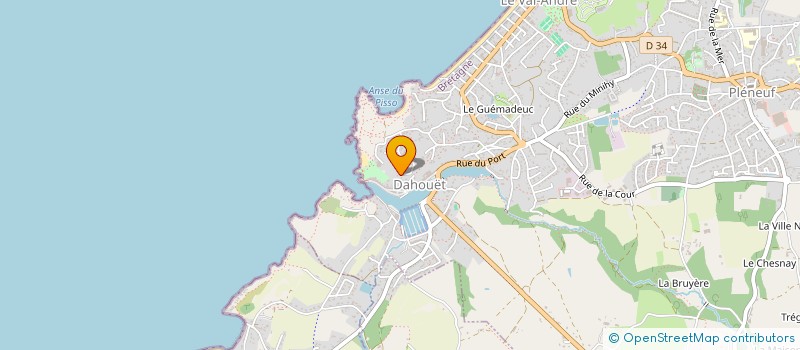 localisation de l'entreprise LES JARDINS DE DAHOUET  PLENEUF-VAL-ANDRE