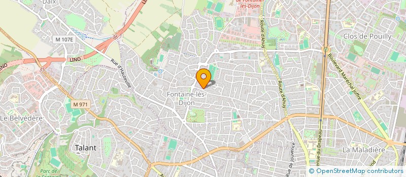 localisation de l'entreprise LES JARDINS DE DEMAIN  FONTAINE-LES-DIJON