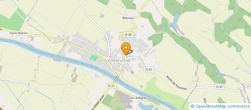 localisation de l'entreprise LES JARDINS DE JULIEN  VILLEBRUMIER