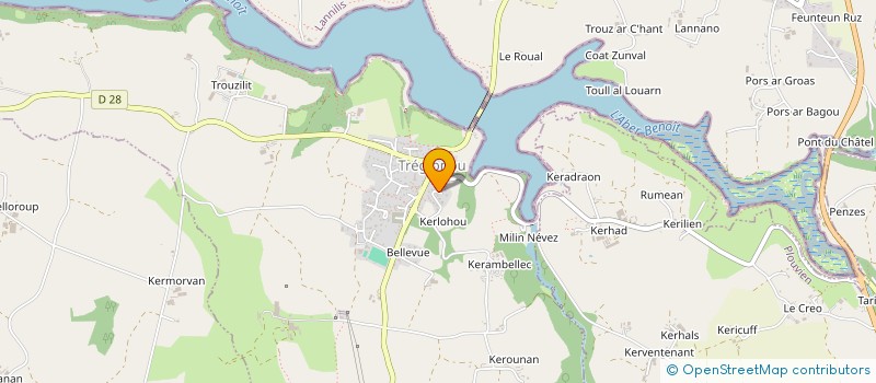 localisation de l'entreprise LES JARDINS DE JULIEN FILY  TREGLONOU