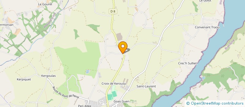 localisation de l'entreprise LES JARDINS DE KERIOU à PLOUGUIEL