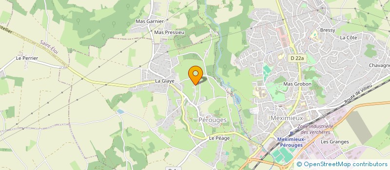 localisation de l'entreprise LES JARDINS DE L'AIN  PEROUGES