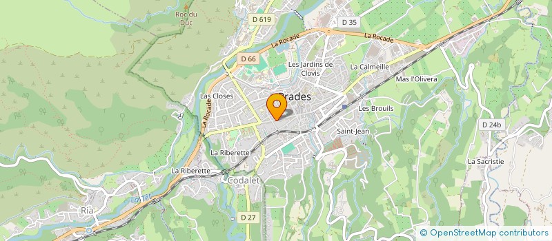 localisation de l'entreprise LES JARDINS DE L'AMITIE à PRADES