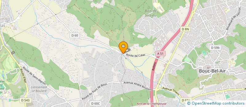 localisation de l'entreprise LES JARDINS DE L'ARBOIS  CABRIES