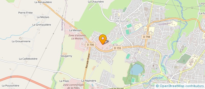 localisation de l'entreprise LES JARDINS DE L'ATELIER à LECOUSSE