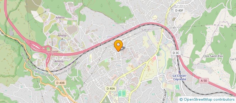 localisation de l'entreprise LES JARDINS DE L'ESPERANCE  LA CIOTAT
