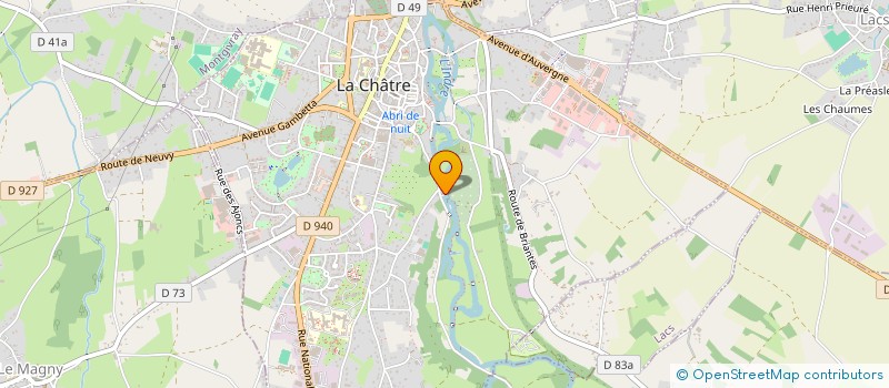 localisation de l'entreprise LES JARDINS DE L'ESPERSEVERANCE à LA CHATRE