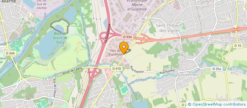 localisation de l'entreprise LES JARDINS DE L'ESPLANADE  SAINT-THIBAULT-DES-VIGNES