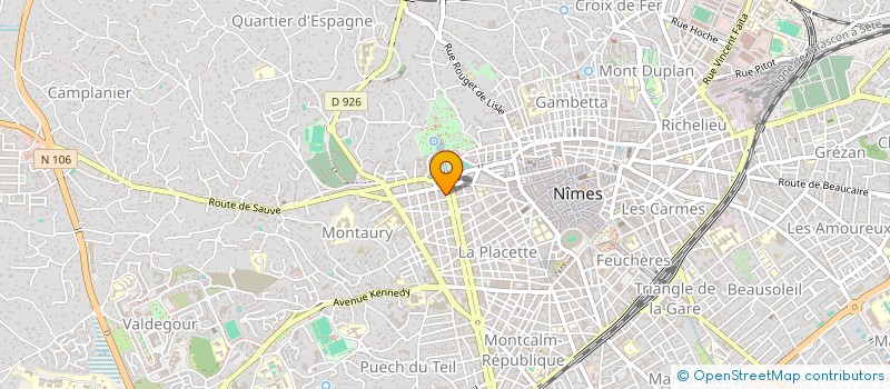 localisation de l'entreprise LES JARDINS DE L IMMOBILIER  NIMES