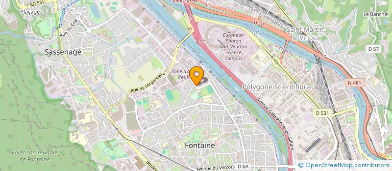 localisation de l'entreprise LES JARDINS DE L'ISERE  FONTAINE