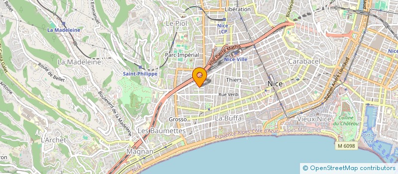 localisation de l'entreprise LES JARDINS DE L'OLIVERAIE à NICE