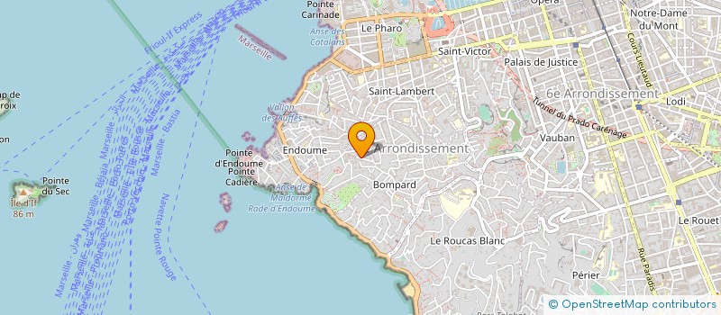 localisation de l'entreprise LES JARDINS DE L'ORANGE BLEUE à MARSEILLE 7EME