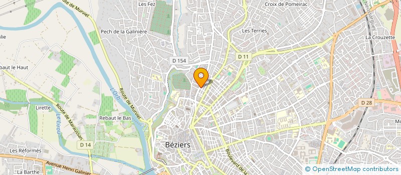 localisation de l'entreprise LES JARDINS DE L'ORB à BEZIERS