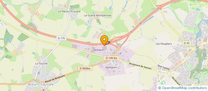 localisation de l'entreprise LES JARDINS DE L'ORBRIE à BRESSUIRE