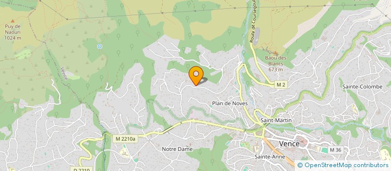 localisation de l'entreprise LES JARDINS DE L'ORMEE à VENCE