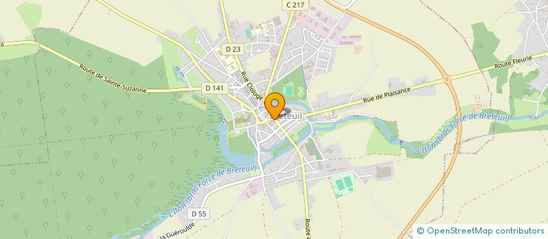 localisation de l'entreprise LES JARDINS DE LA BEAUTE à BRETEUIL
