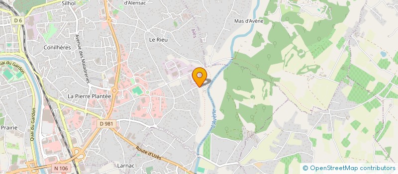 localisation de l'entreprise LES JARDINS DE LA BEDOSSE à ALES