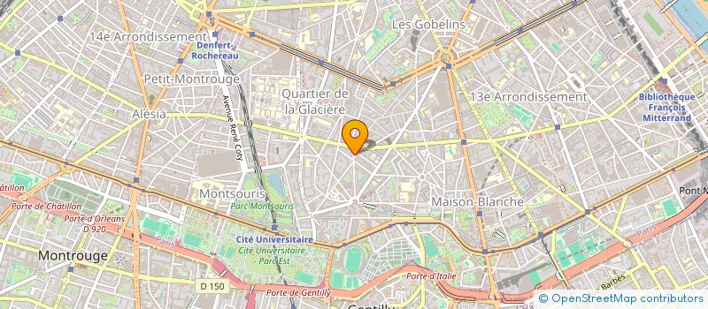 localisation de l'entreprise LES JARDINS DE LA BUTTE  PARIS